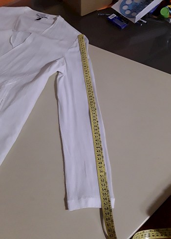 Beyaz Kadın Keten İpekyol Ceket - Görsel 8