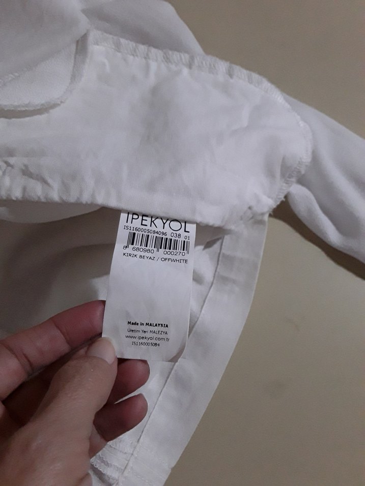 Beyaz Kadın Keten İpekyol Ceket - Görsel 4