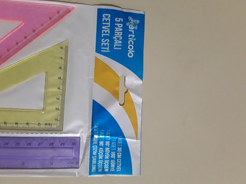 Renkli Geometrikvc style 5 parça Cetvel Seti - Görsel 2