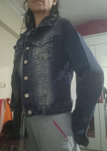 Cepli Kadın Kot Ceket - Görsel 2