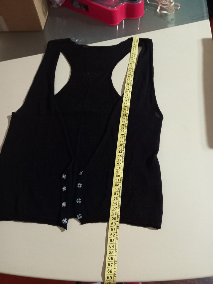 Siyah Salaş Gotik Kolsuz Midi Üst - Görsel 4