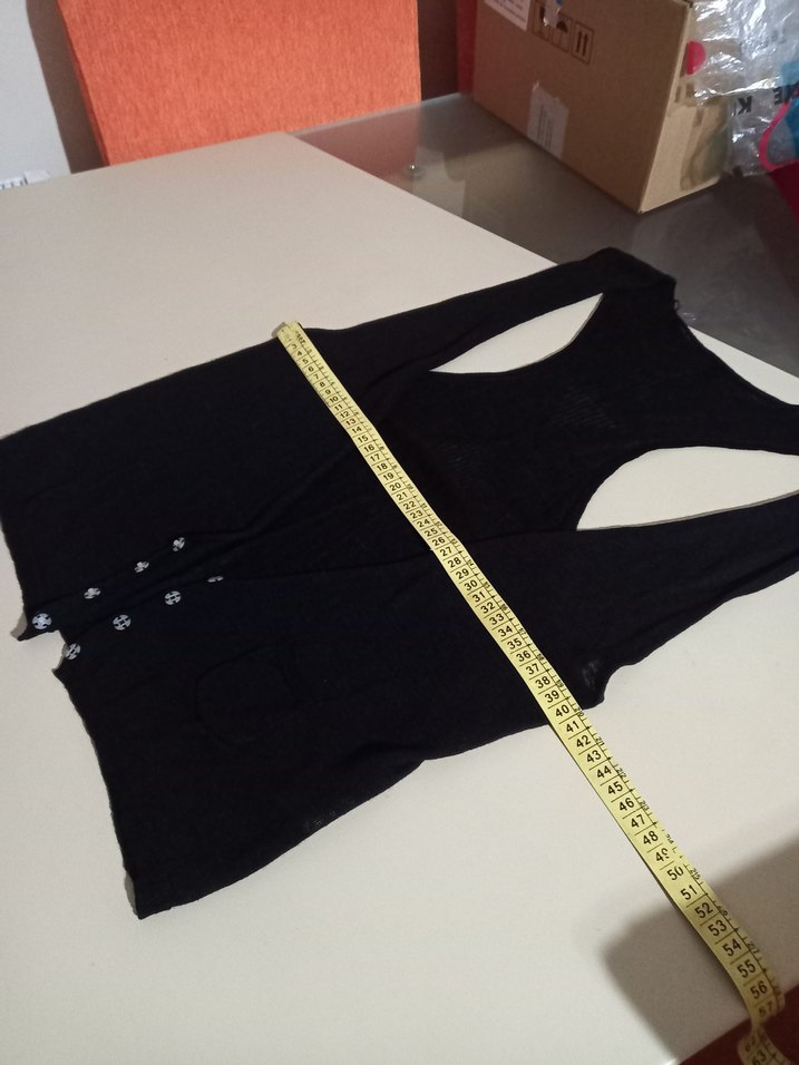 Siyah Salaş Gotik Kolsuz Midi Üst - Görsel 3