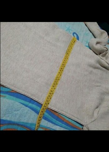 Bej Yünlü Uzun Kollu Triko Elbise - Görsel 8