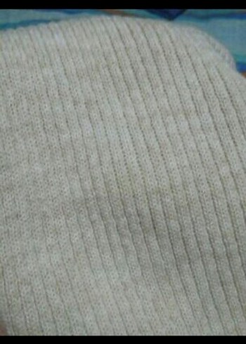 Bej Yünlü Uzun Kollu Triko Elbise - Görsel 5