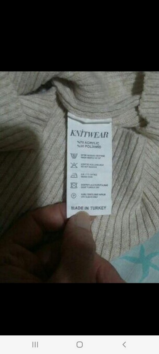 Bej Yünlü Uzun Kollu Triko Elbise - Görsel 4