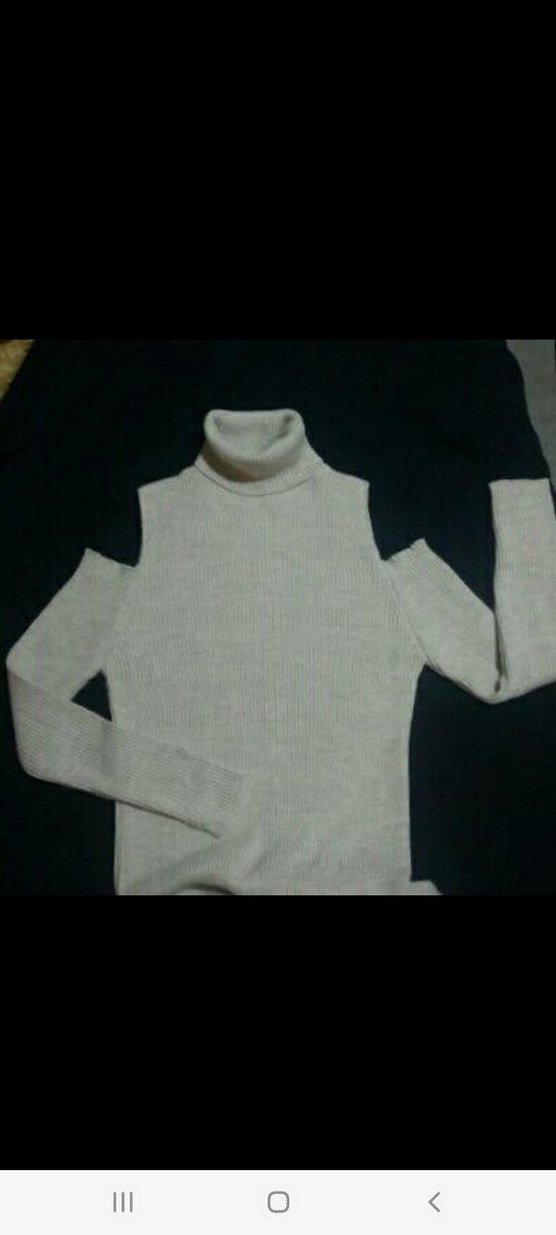 Bej Yünlü Uzun Kollu Triko Elbise - Görsel 3