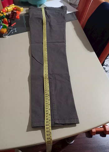 Kemerli Gri kadın Pantolon - Görsel 6