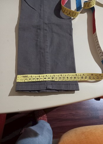 Kemerli Gri kadın Pantolon - Görsel 7