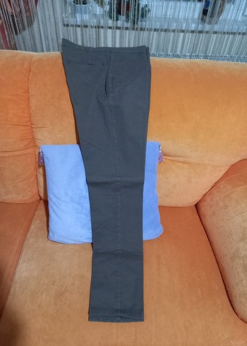 Kemerli Gri kadın Pantolon - Görsel 2