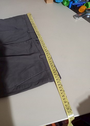 Kemerli Gri kadın Pantolon - Görsel 4