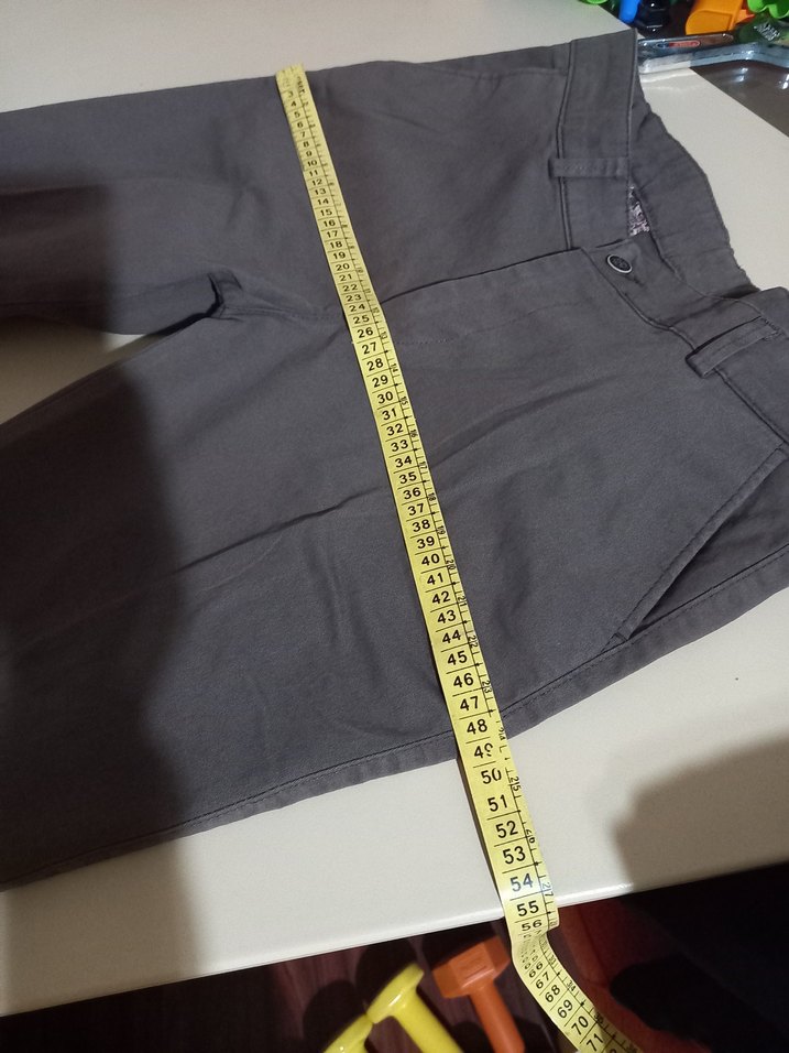 Kemerli Gri kadın Pantolon - Görsel 5