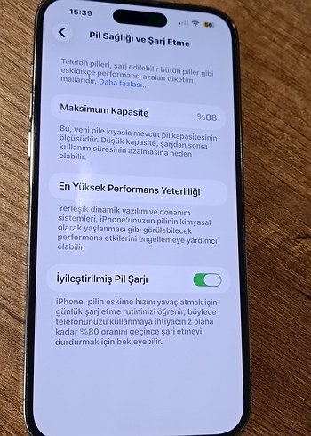 İphone 14 Pro Max 256 gb pil %88 yd - Görsel 7