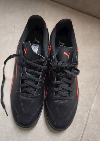 Siyah Erkek Futbol Ayakkabısı Bağcıklı Puma - Görsel 5