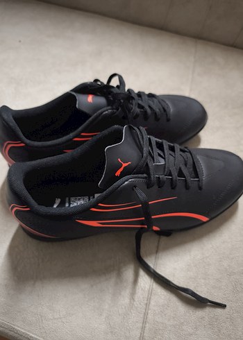 Siyah Erkek Futbol Ayakkabısı Bağcıklı Puma - Görsel 6