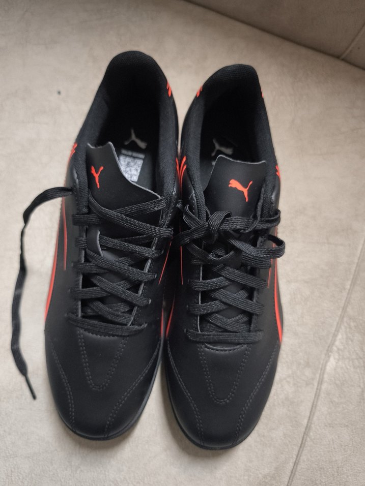 Siyah Erkek Futbol Ayakkabısı Bağcıklı Puma - Görsel 5