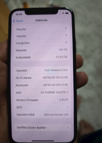 Apple iPhone X tr anakart 64 gb - Görsel 4