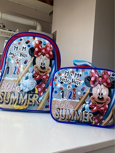 Disney minnie çanta ve beslenme çantası