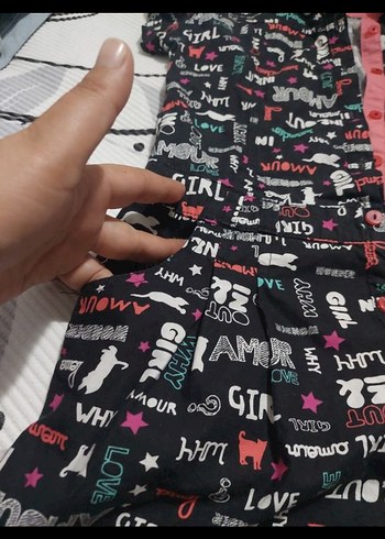 Renkli Baskılı Kız Çocuk Kısa Kollu Gömlek - Görsel 4