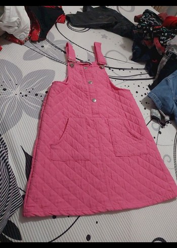 Pembe Düğmeli Kız Çocuk Yeleği - Görsel 2