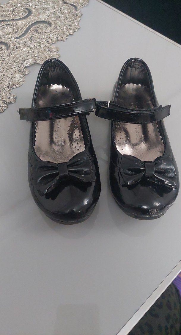 Kız Çocuk Siyah Rugan Tokalı Babet - Görsel 5