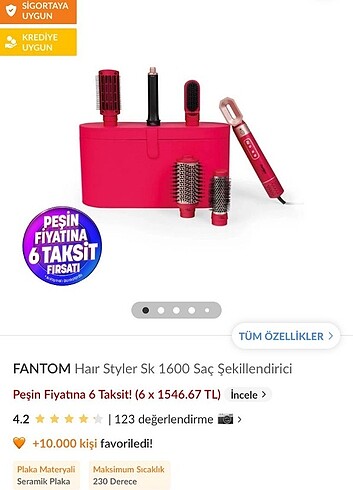 Fantom saç şekillendirici