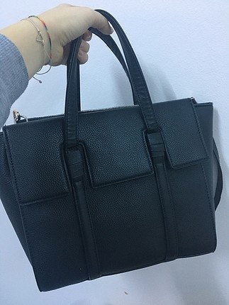 siyah stradivarius tote çanta