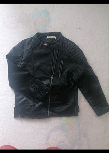 Erkek Siyah Deri Biker Ceket