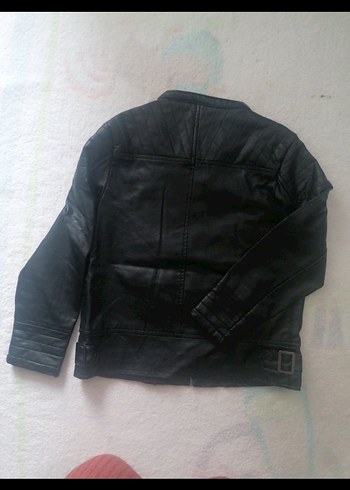 Koton Erkek Siyah Deri Biker Ceket