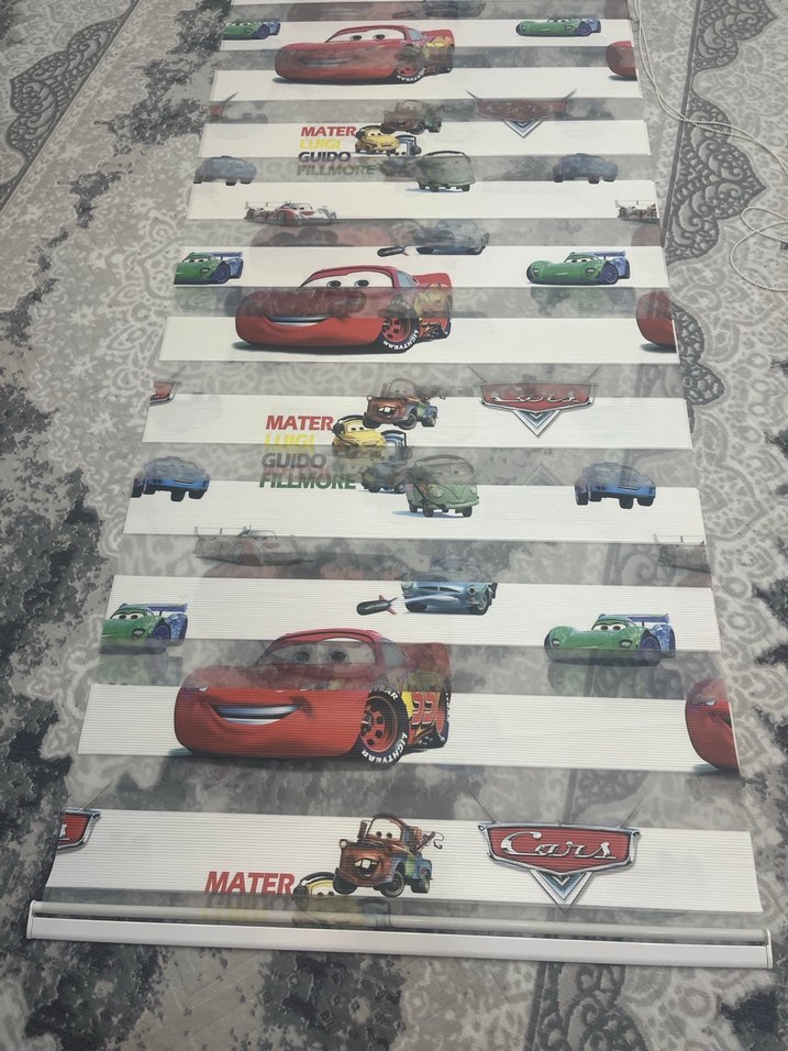 Arabalı zebra stor çocuk odası perdesi - Görsel 3