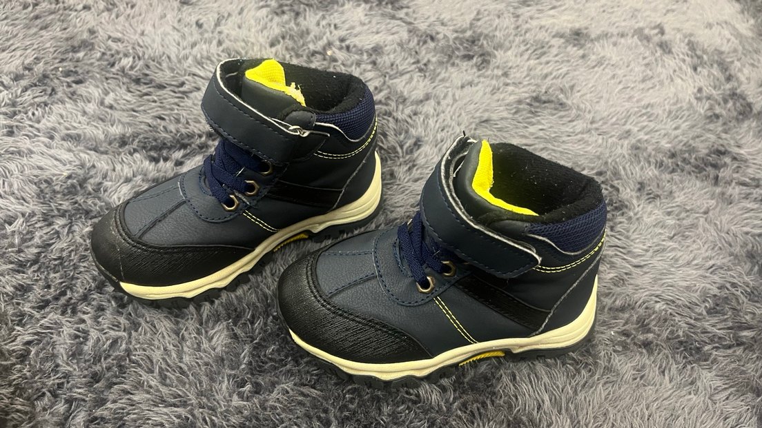 Gri Sarı Erkek Çocuk Spor Botu Velcro - Görsel 4