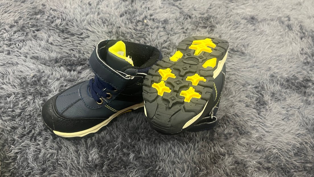 Gri Sarı Erkek Çocuk Spor Botu Velcro - Görsel 3