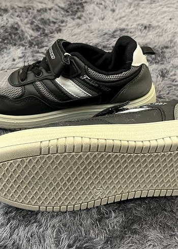 Gri Erkek Çocuk Zebra Desenli Spor Ayakkabı - Görsel 3