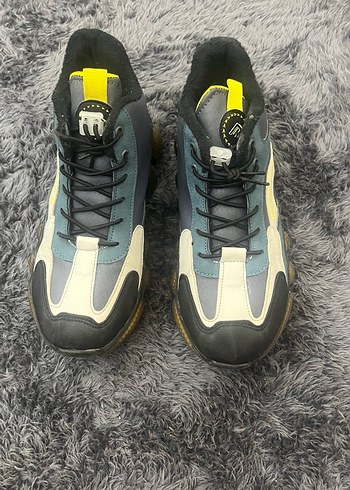 Gri Bağcıklı  Erkek Spor Ayakkabı - Görsel 2