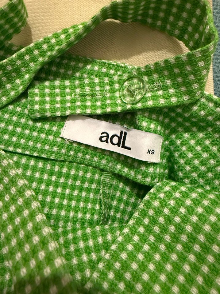 Yeşil Kareli V Yaka Midi Elbise - Görsel 3