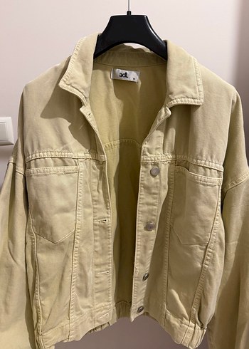 Bej Düğmeli Kadın Denim Ceket - Görsel 3