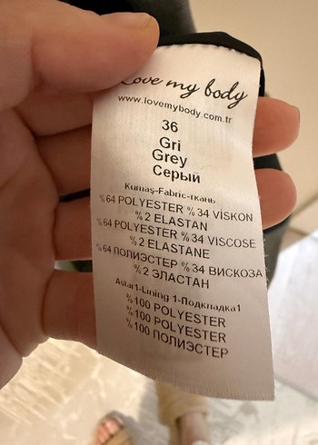 Gri Düğmeli Midi Kadın Blazer - Görsel 7