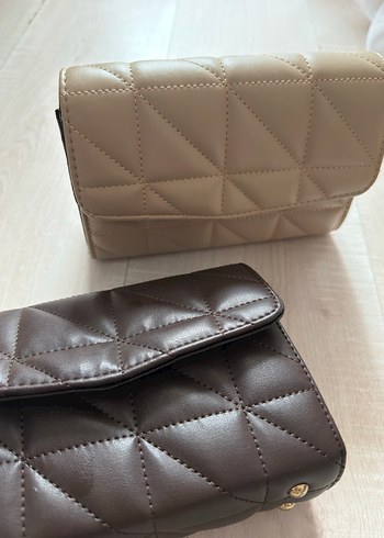 Kahverengi bej Deri Kadın Çanta - Görsel 2