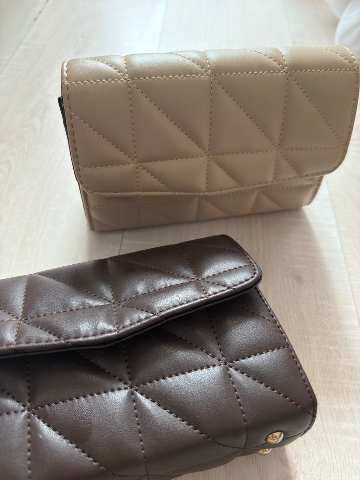 Kahverengi bej Deri Kadın Çanta - Görsel 2