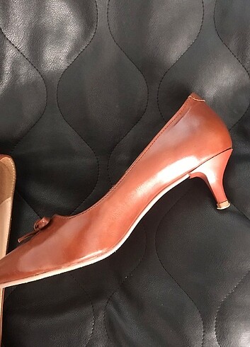 Flo Ayakkabı Kısa topuklu kahve stiletto