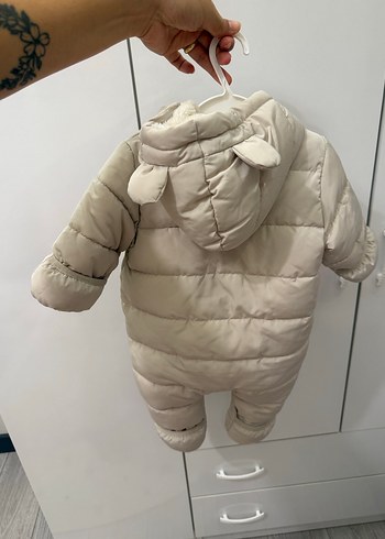 3 Ay Beden Astronot tulum bej rengi