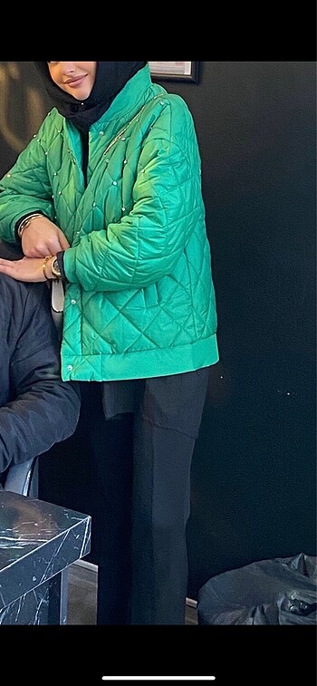 diğer Beden yeşil Renk Oversize ceket