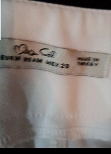 m Beden beyaz Renk Kumaş pantalon