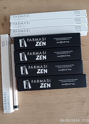 Farmasi Zen maskara ve siyah göz kalemi 