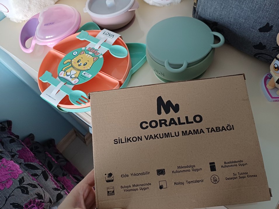 Mavi Silikon Vakumlu Mama Tabağı - Görsel 2