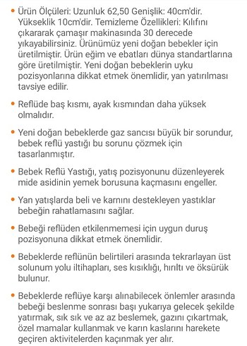 Reflü yatağı  büyük boy Beyaz Yastık veDestek Yastıkları - Görsel 12