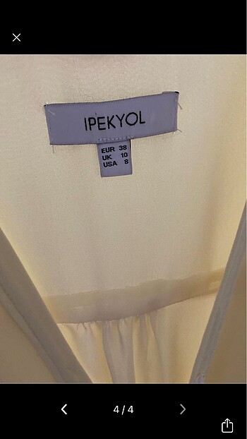 m Beden sarı Renk İpekyol midi boy elbise