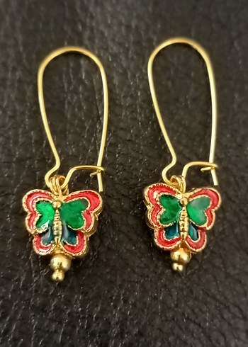 Vintage Collezione Kelebek Küpe