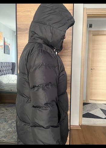 Siyah Fermuarlı Kadın mont