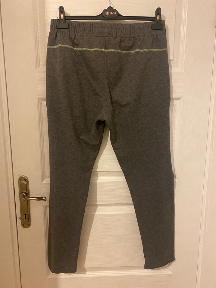 Erkek Gri Adidas Fermuarlı Eşofman Altı - Görsel 2