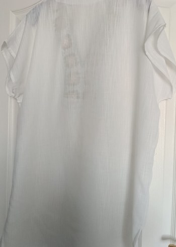 Nakışlı Boncuklu Bohem Beyaz Pareo - Görsel 3